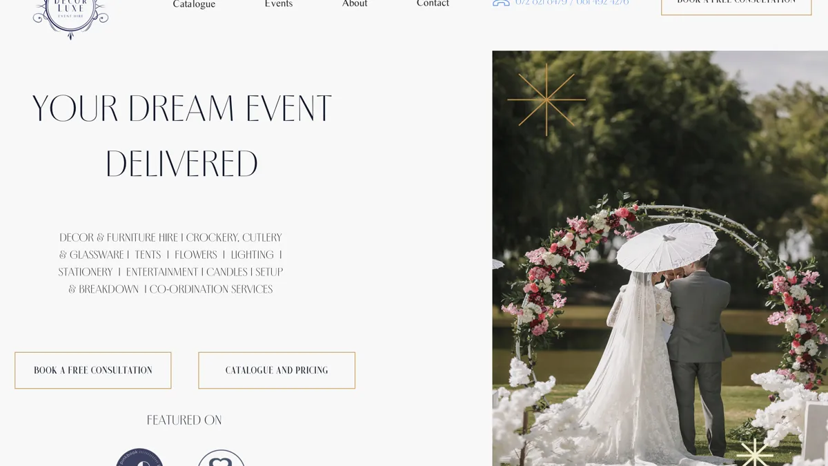 Decor Luxe Event Hire - Decor Hiring in Cape Town